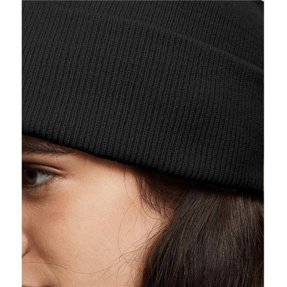 Women\'s Beanie Hat Knit Cuffed Beanie Hat Winter Keep Warm, Black